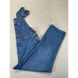 Old Navy Overall Womens Relaxed Fit Denim Bib Design Sz16 Blue Medium Wash 40x29